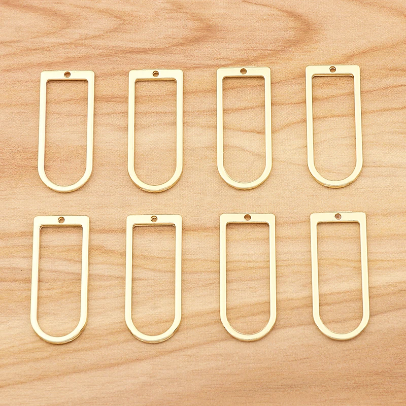 

30 Pieces Gold Color Open Geometric Earrings U Shape Connector Charms Pendants for DIY Jewelry Making Findings Accessories