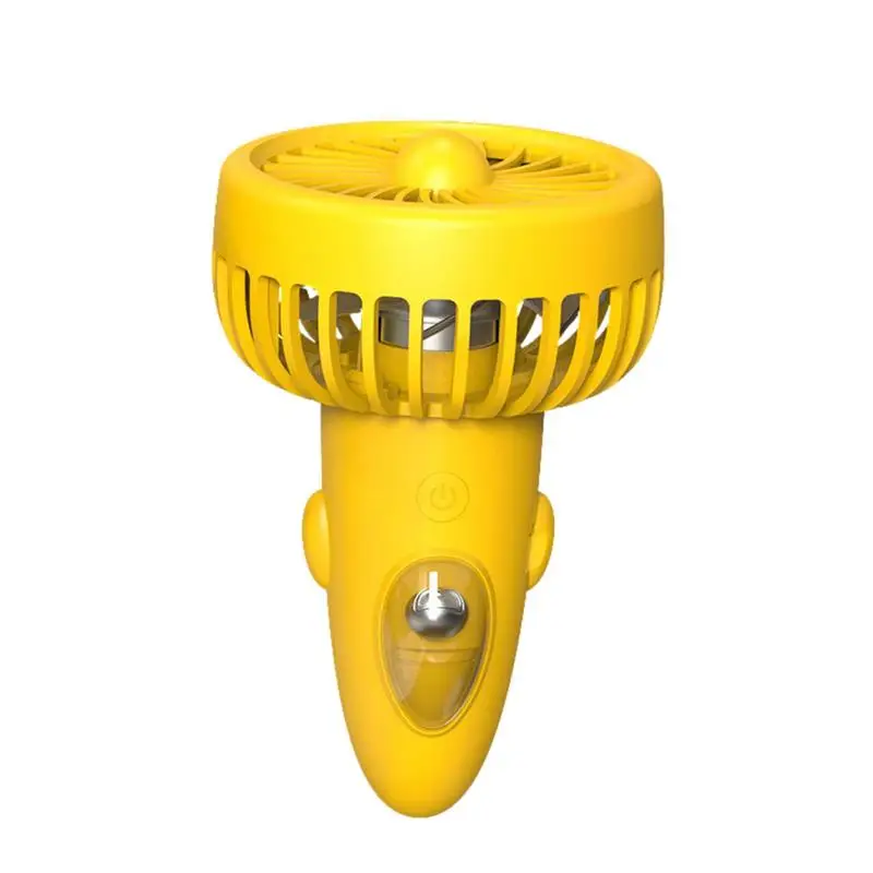 

Mini Portable Hand Fan Rechargeable Quiet Fan 3 Speeds Hands-free USB Rechargeable Cartoon Pilot Design Small Fan For Outdoor