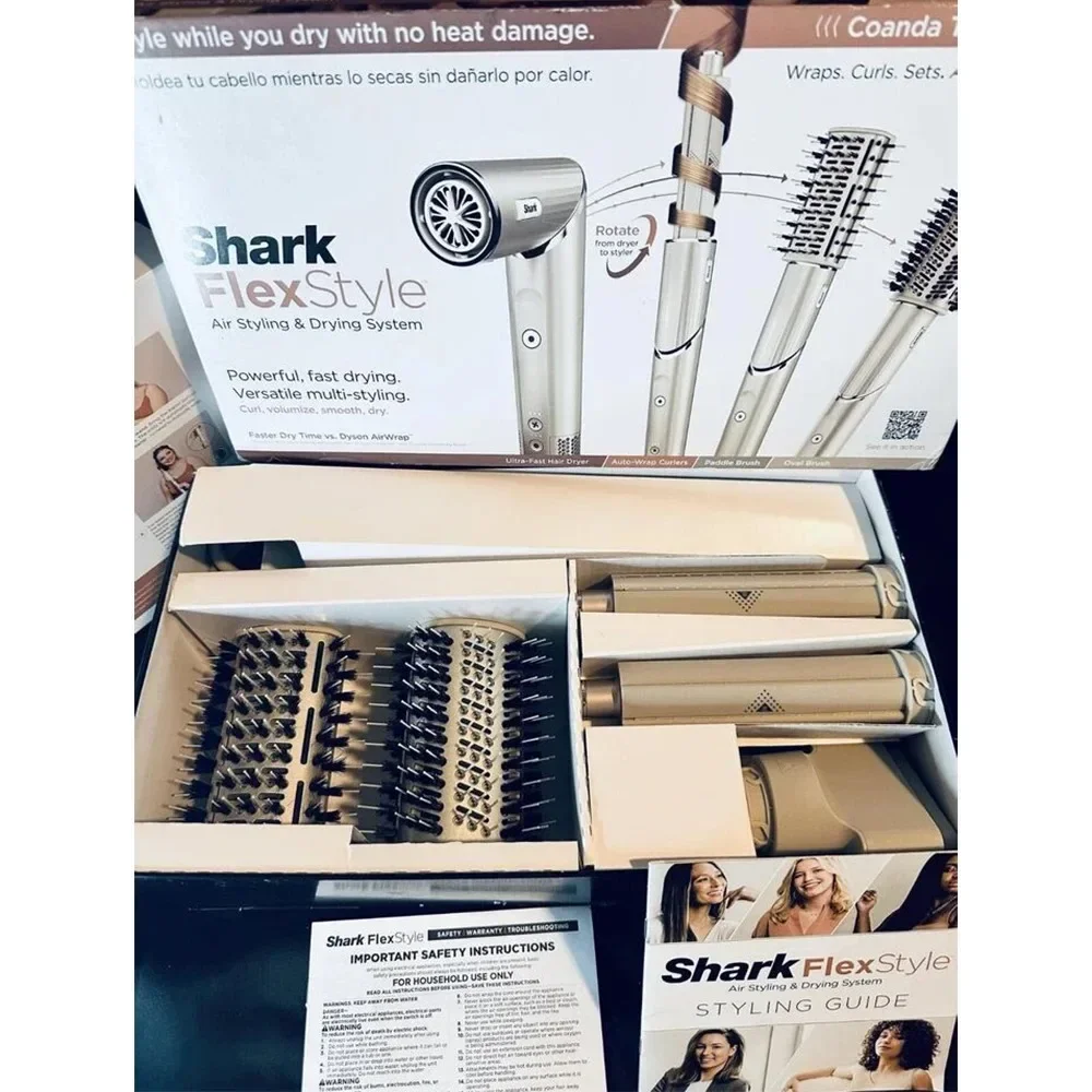 Professional Shark FlexStyle Negative Ion Hair Dryer&Airwrap Powerful Blow Dryer Brush & Multi-Styler Hair Curlers Styling Tools 2
