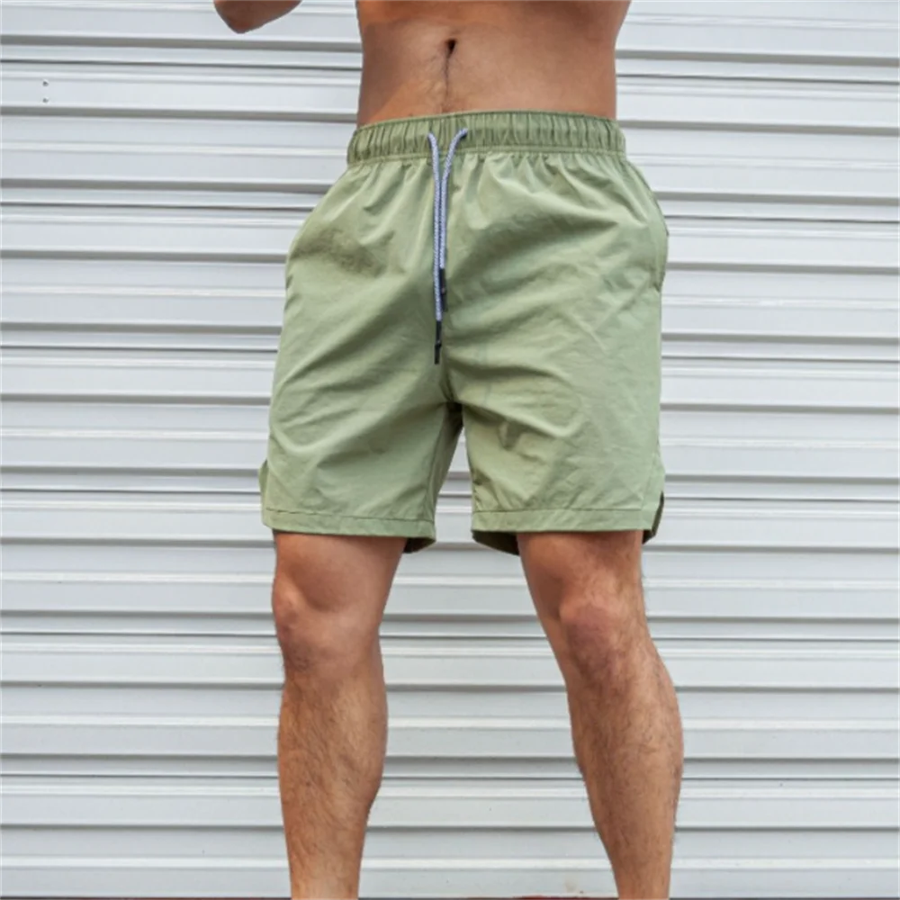 new Men Hot Shorts Light Weight Thin Short Pants Running Squat Fitness Shorts Men GYM Wear Quick-drying Drawstring Shorts 3