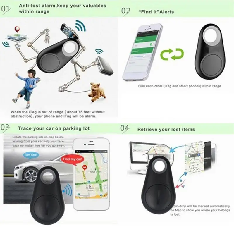 Key Locator Key Finder Wireless Wallet Tracking Finder Anti-Lost Car Locator Item With Security Fence For