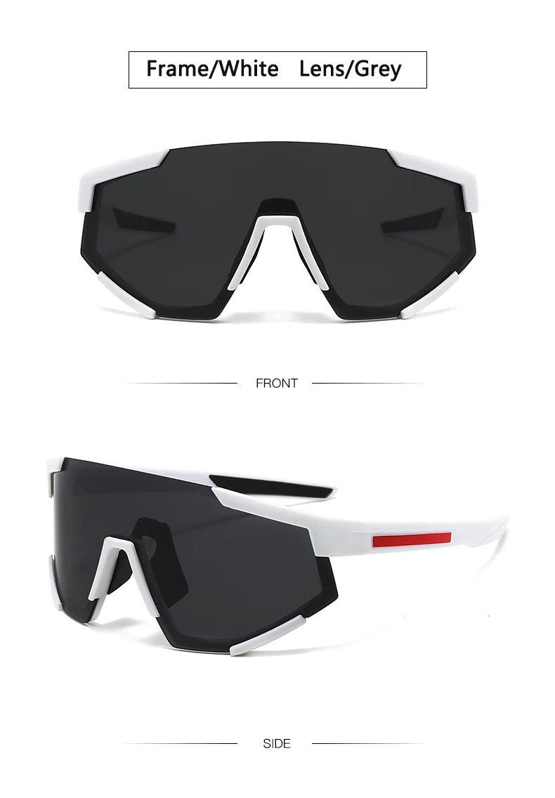Neue grenzüberschreitende europäische und amerikanische Mode, einteilig, großer Rahmen, Outdoor-Radsport, schillernde Sonnenbrille 3267 – Detail 19