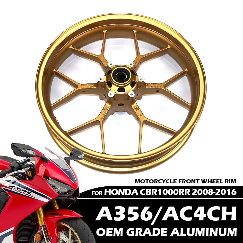 Motorcycle Front Wheels Rims High Quality A356/AC4CH GRADE ALUMINUM Accessories For HONDA CBR1000RR 2008-