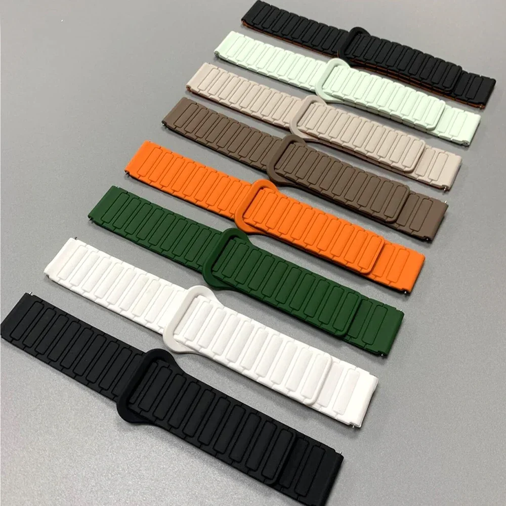 Magnetic Loop Silicone Strap - 20mm & 22mm Watch Band Accessories
