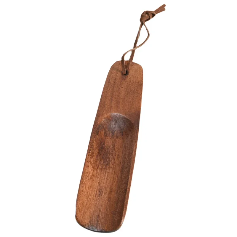 Compact Premium Wood Shoehorn for Easy Footwear Access - Ideal for Seniors and Pregnancy Use