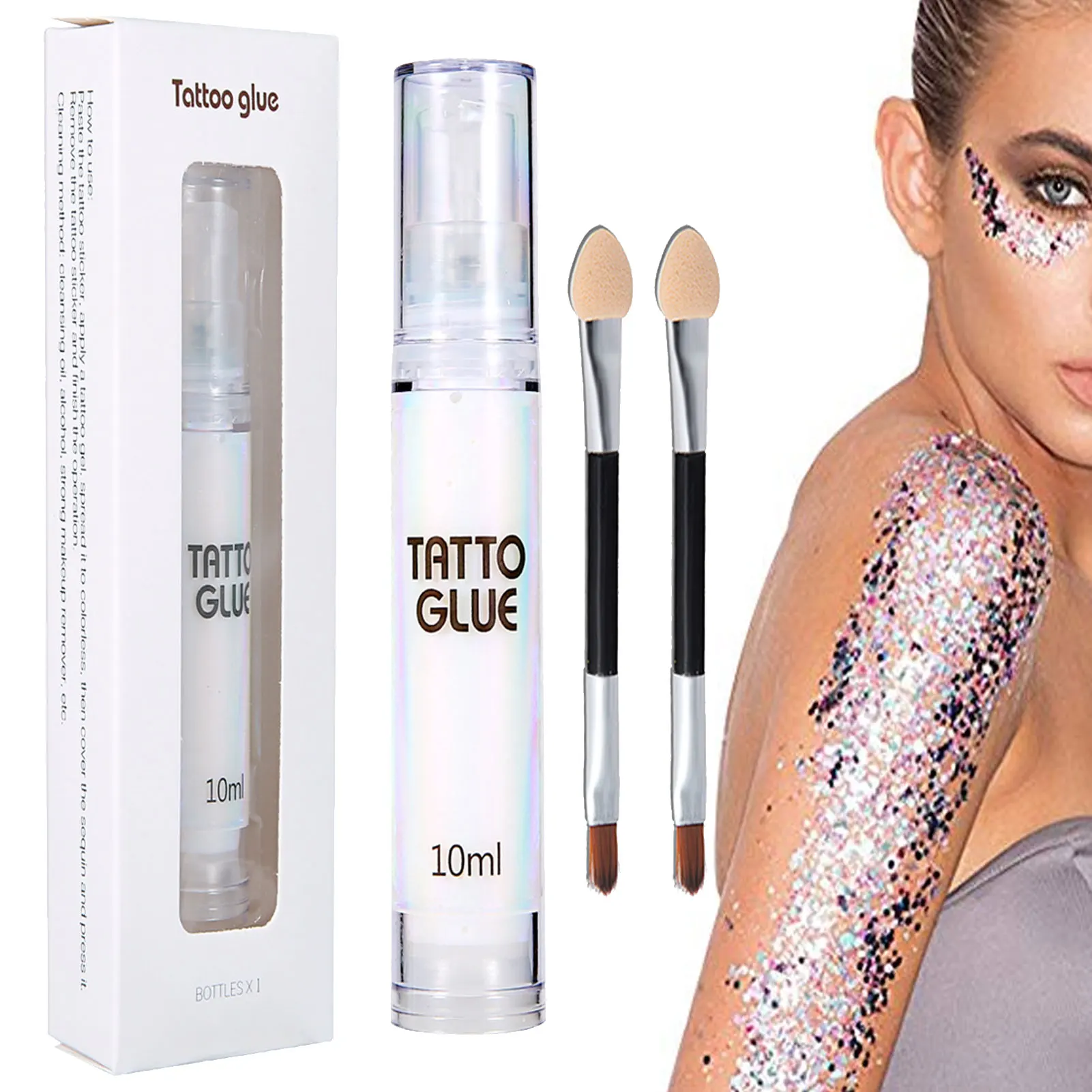 Tattoo Glue Eye Glitter Primer Gel Sequined Primer Makeup Cream Waterproof Sequin Glitter Eyeshadow Glue Korean Cosmetics
