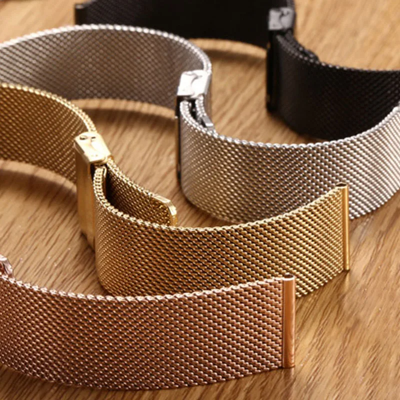 Premium 0.6MM Mesh Steel Milanese Watch Strap - Elegant and Versatile Band