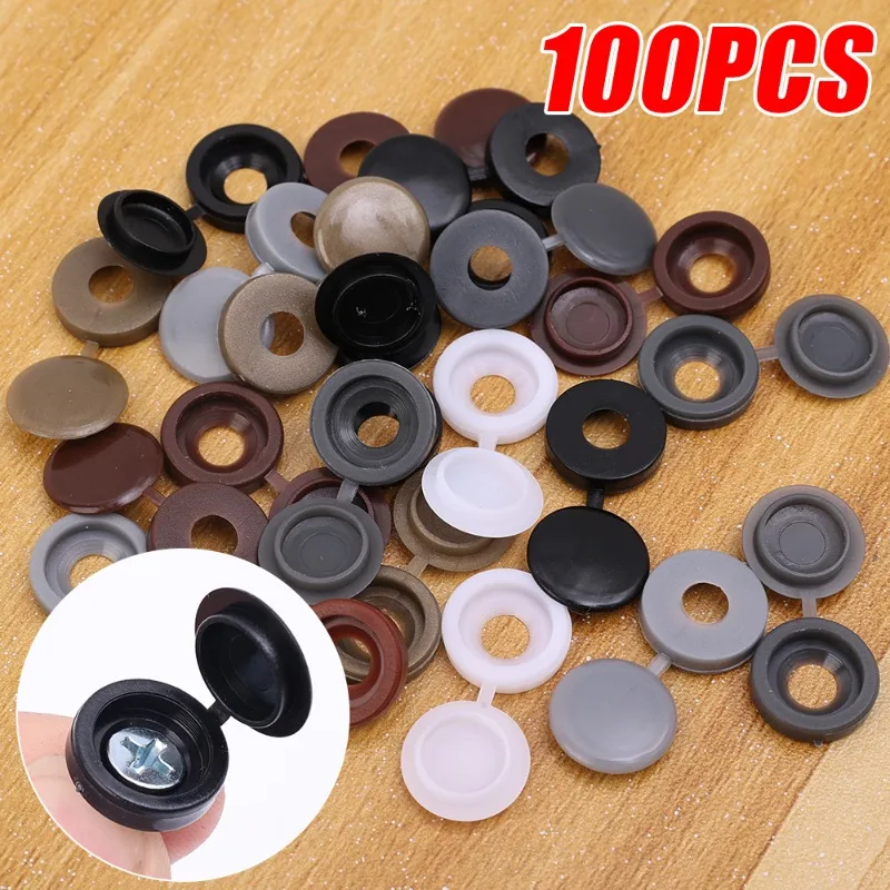 Screw Cover Cap White Black Grey Plastic One-piece Screw Cap Cover Nail Nuts Bolts Decorative Folding Ugly Covers