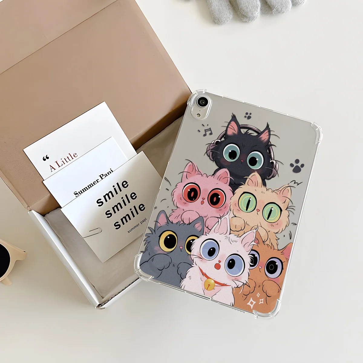 Adorable Silicone Cat Tablet Case - 8.7 Inch Universal Cover