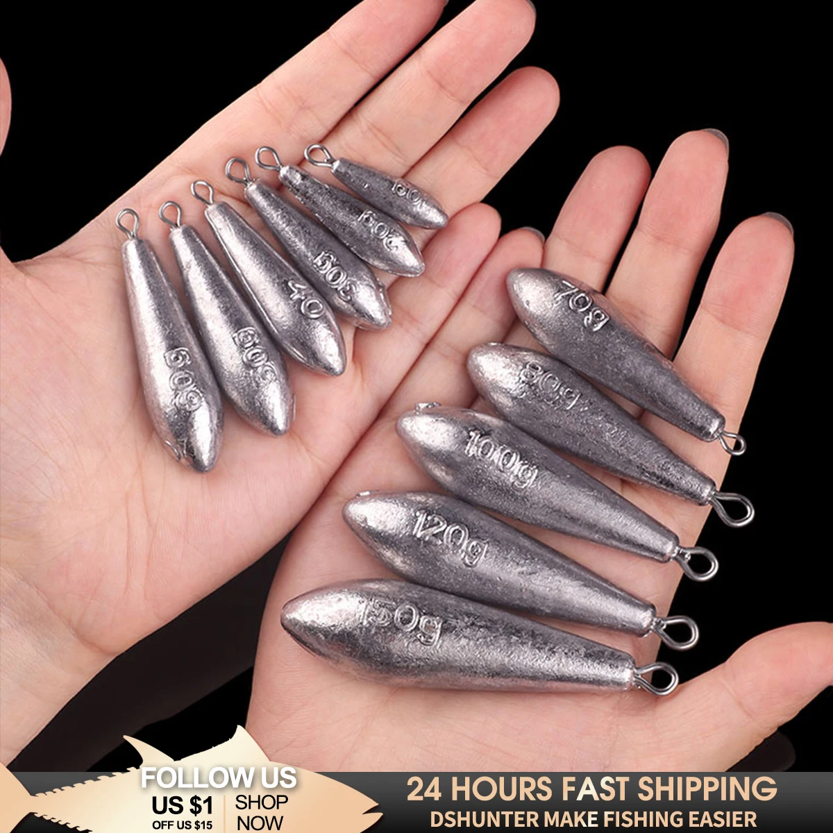Fishing Lead Lead Weights Water Droplets Sinker Rods Fishing
