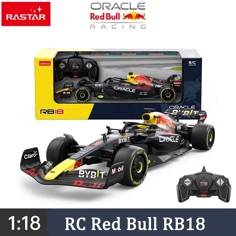 RASTAR 2022 F1 Red Bull RB18 Racing RC Cars Model Max Verstappen 1:18 2.4G Remove Controls Cars Toys DIY label For Cars Adults