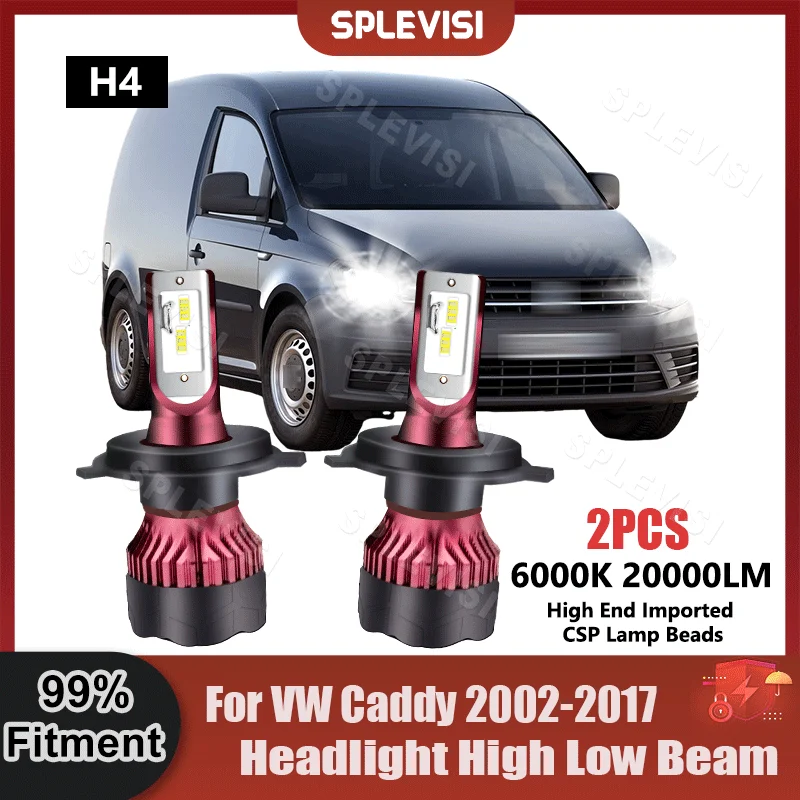 

LED Headlight High Low Beam Bulbs For VW Caddy 2002 2003 2004 2005 2006 2007 2008 2009 2010 2011 2012 2013 2014 2015 2016 2017