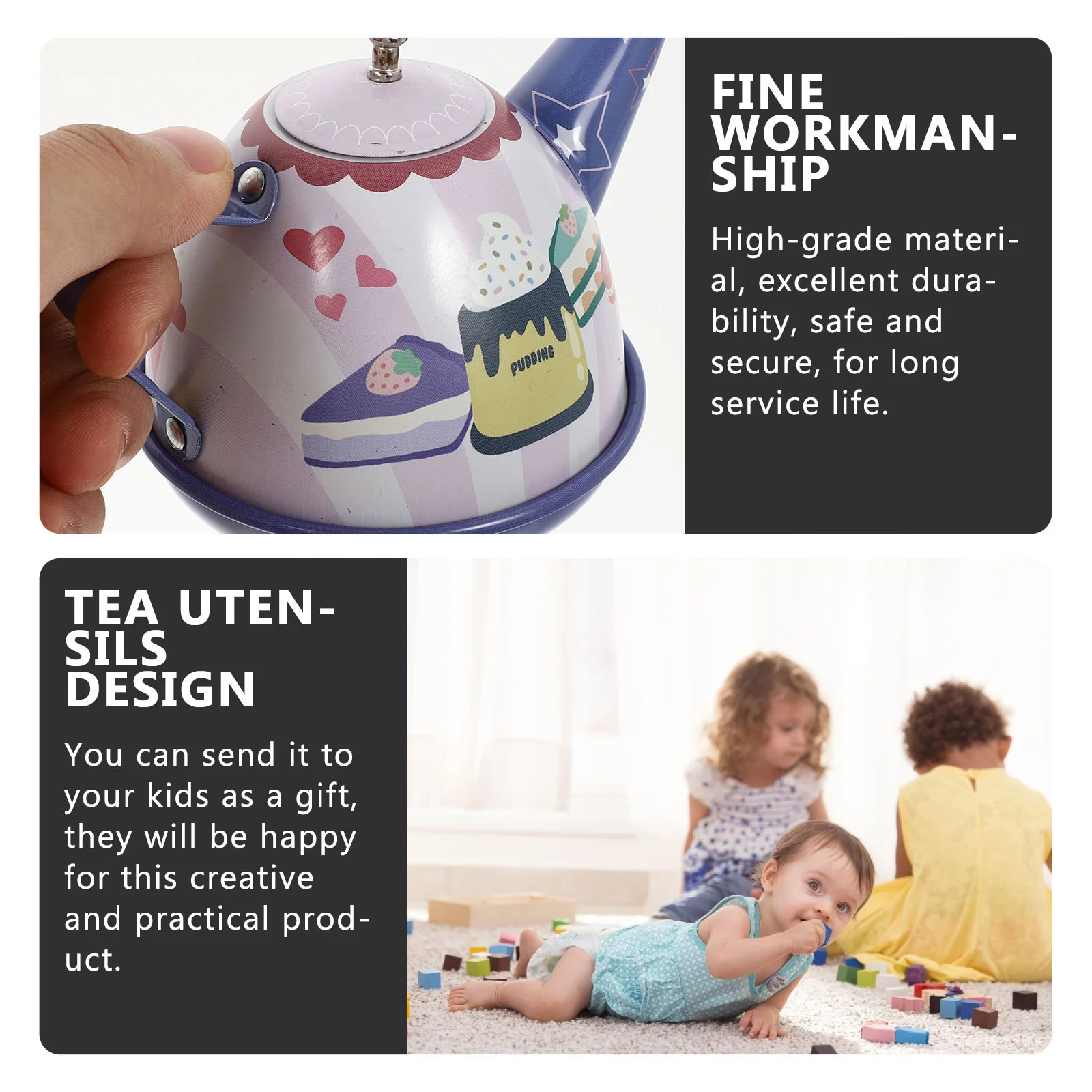 Children's Simulated Tea Set Mini House Decor Teapot Model Decorative Imitation Children’s Toys 5