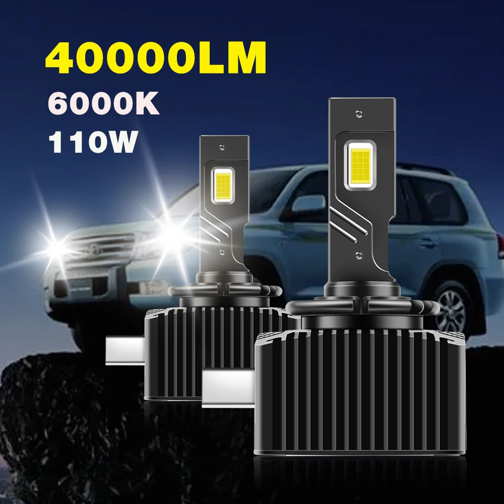 

2PCS D1S/D1R D3S/D3R LED Headlights HID Bulbs For Car 30PCS CSP Chip D2S D4S D5S D2R 40000LM 6000K 110W Canbus No Error 9-36V