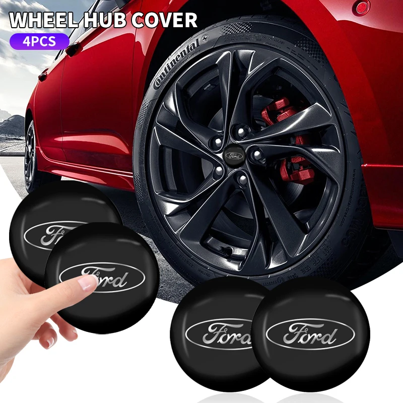 4Pcs 56Mm Car Tire Wheel Center Hub Cap Badge Sticker Per Ford Focus Mk2 Mk3 Fiesta Mk7 Ranger Mondeo Mk4 S-Max Kuga Mustang