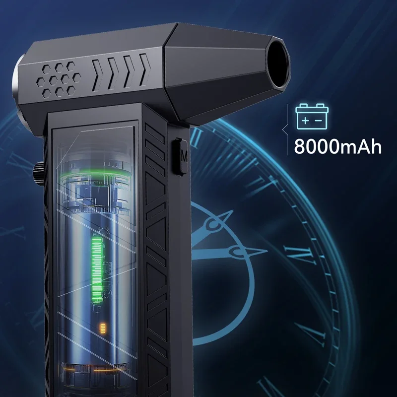 390000RPM Turbo Fan Powerful Air Blower Portable Wireless Dust Cleaner Type-C Charging Brushless Jet Blower Outdoor Home 4