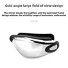 Swimming Eyewear And Cap Set For Adult Men,High-Definition Anti Fog Electroplated Swimming Goggles,Female Nose Clip Earplug Set 3