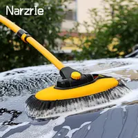New Car Wash Mop Cleaning Brush Telescoping Long Handle Cleaning Mop Retractable Bent Bar Car Wash Brush Car Cleaning Tools 2