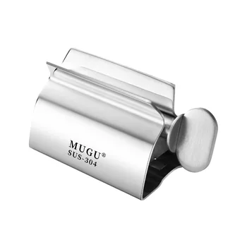 Spremi dentifricio domestico Dispenser di dentifricio in metallo 304 in acciaio inossidabile Spremitura rotativa Accessori per il bagno Buon prodotto per la casa 1