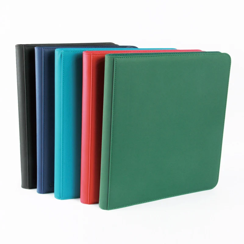 480 Pockets PU Leather Luxury TCG Game Cards Binder Zipper Sport Card Album with 12 Pockets Stable Pages for MTG/PKM/FOW/YGO