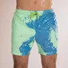 Large Size Beach Pants Casual Shorts That Change Color When Exposed To Water Summer New Men's Color Changing Swimming Trunks 5