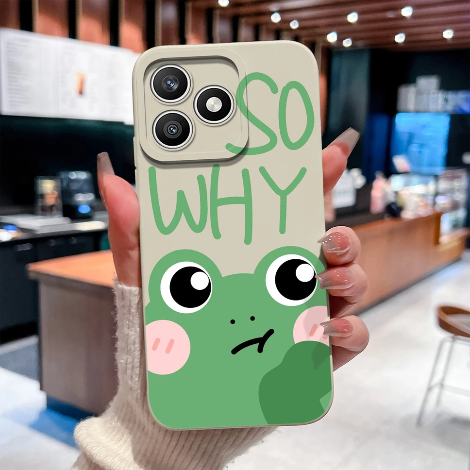 Green Cute Rabbit Pattern Silicone Case for For Honor X8D - Flexible, Anti-Drop with Full Camera Protection