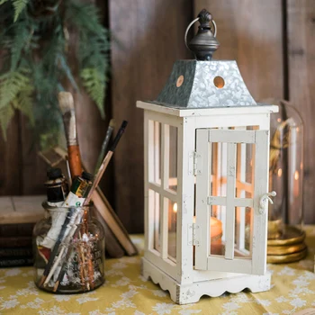 Decoration Glass Candle Holders Vintage Lanterns Diwali Wooden Candle Holder Nordic Candelabros Para Velas Home Decor Wwh35xp