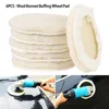 7 Inch Buffing Pads Polishing Bonnet Buffing Polishing Pads Synthetic Lambs Wool Car Bonnet Buffer Polisher Pad for Car Glass 3