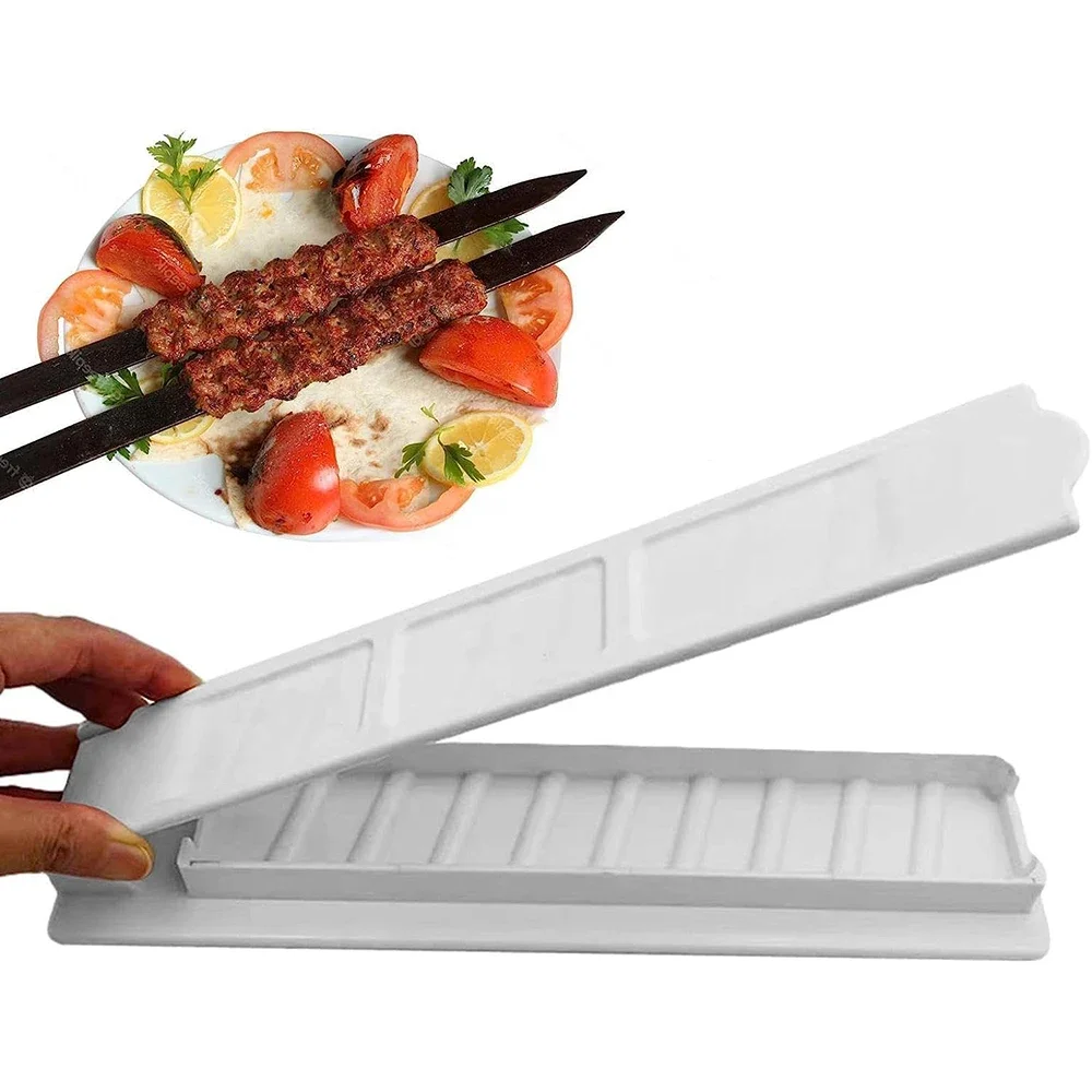 New Kebab Maker Single Row Barbecue Meat Skewers Grill Reusable Convenient Camping Picnic BBQ Accessories Tools Kitchen Gadget barbecue skewers bbq grilling accessories kebab maker
