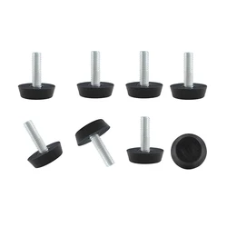 Heavy Duty Adjustable Rust - Resistant Furniture & Cabinet Leveling Feet - 16pcs (Black M6x15mm)