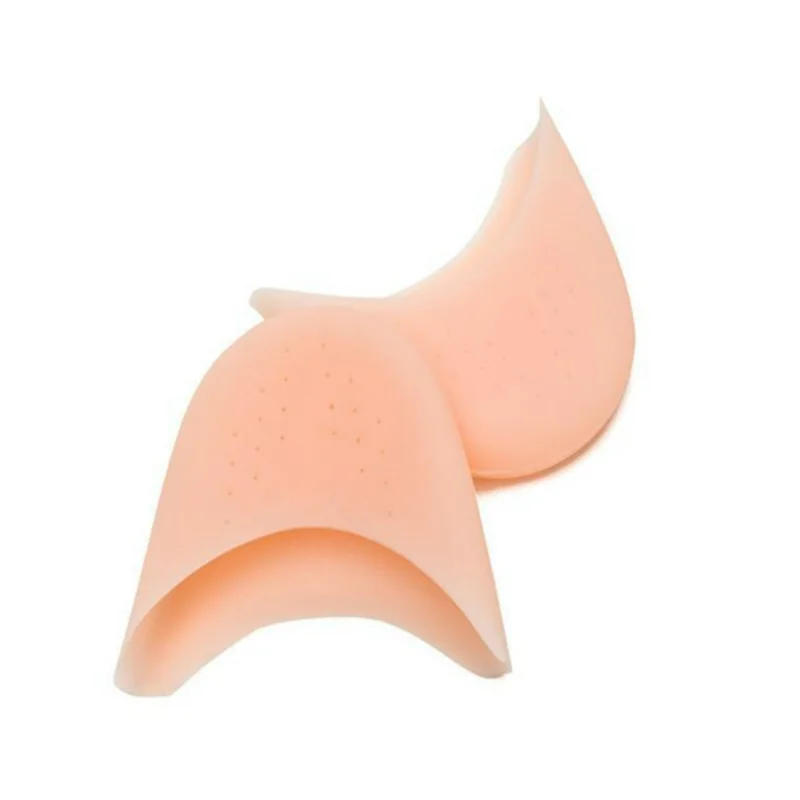 1 Pair Silicone Gel Dance Point Pads for Ballet Dancing Foot Tip Protector with Air Hole Breathable Sole Shock Absorbing Inserts