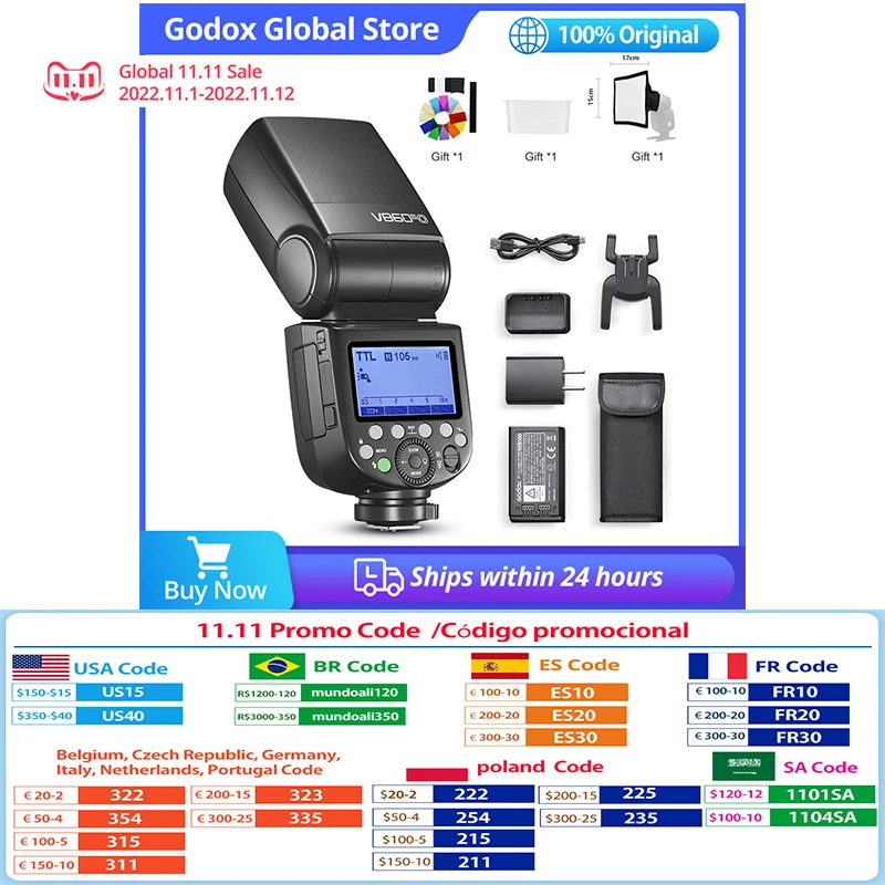 Godox V860iii V860iiic V860iiin V860iiis Speedlite Camera Flash Ttl