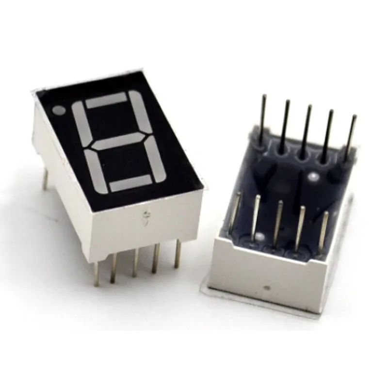 

20 шт., 7-сегментный однотонный зеленый фотографический дисплей, 0,56 дюйма, 1 битная цифровая трубка, пластиковый металлический общий анод (Nixie Tube)