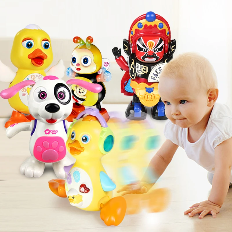 Baby Cool Stuff Dancing Robot Toy For Kids Bambole Robotiche Anatre Dog Bee Animal Può Spostare Musica E Bambini Leggeri Da 2 A 4 Anni