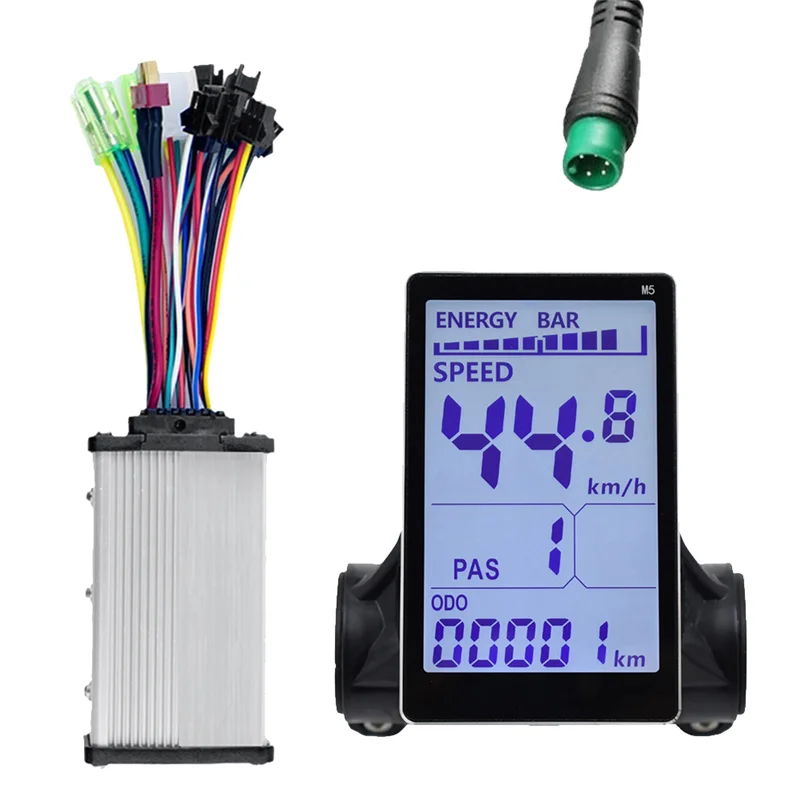 

M5 Electric Bike LCD Display+36V 350W Sine Wave Controller E Scooter LCD Panel Screen for Mountain Electric Bike(5PIN)