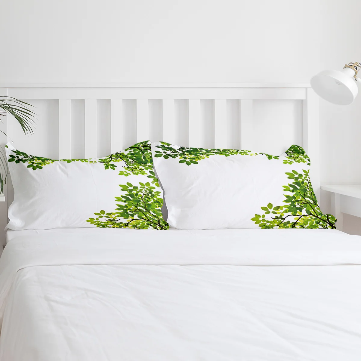 Green Branches Plant Leaves Tree Bedding Set 3pcs Duvet Cover Pillowcase Kids Adult Quilt Cover Double Bed Set Home 