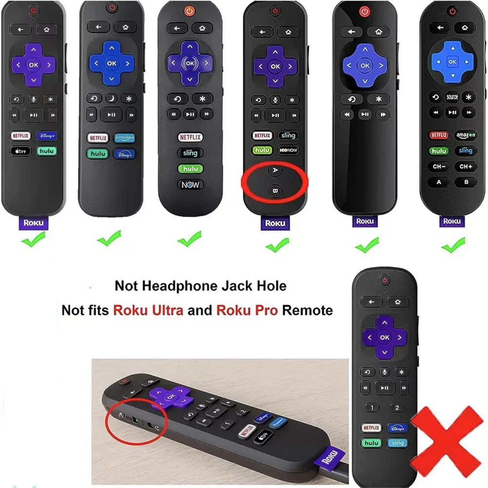 Luminous Silicone Remote Control with Rope Suitable for TCL Hisense Roku TV Remote Control Cover Case Home Supply silicone remote case silicone remote cover silicone remote sleeve remote controller cover silicone case protector