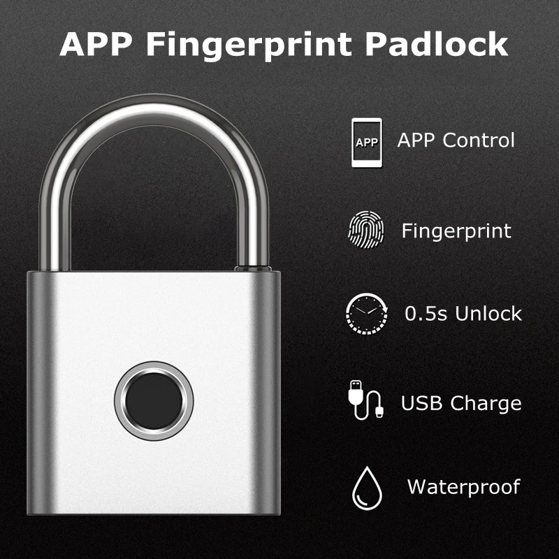 Tuya Bluetooth APP Fingerprint Padlock Suitcase Luggage Travel Code Smart Lock Anti-thieft Lock