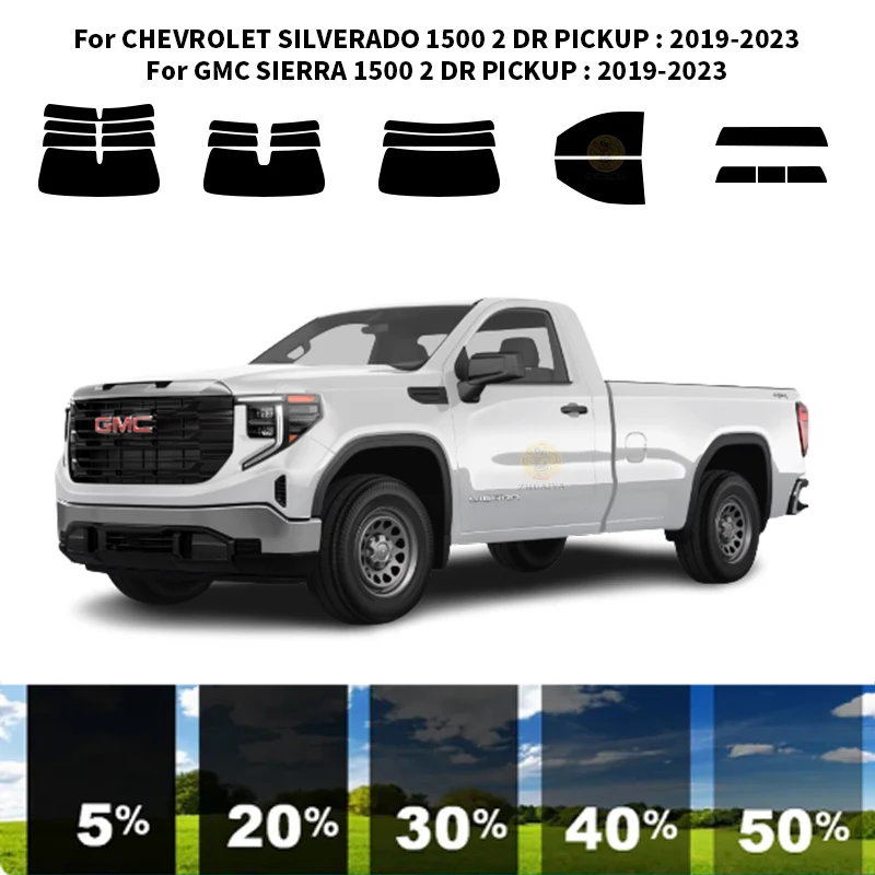 

Precut nanoceramics car UV Window Tint Kit Automotive Window Film For GMC SIERRA 1500 2 DR PICKUP 2019-2023