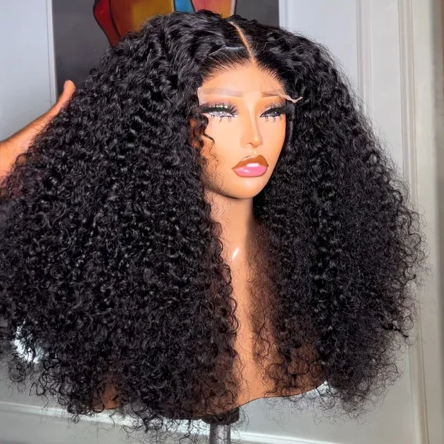 Perruques de cheveux humains bouclés de 40 pouces de long, perruques frontales en dentelle transparente HD 13x5, Deep Wave, 200% brésiliennes, pré-épilées avec baby hair 1