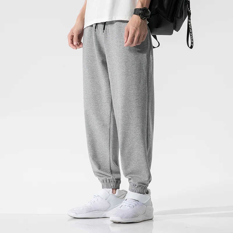 Męskie spodnie dresowe Single Road męskie podstawowe puste solidne, luźne biegacze spodnie sportowe do biegania spodnie Casual szare spodnie do joggingu_voghion.com