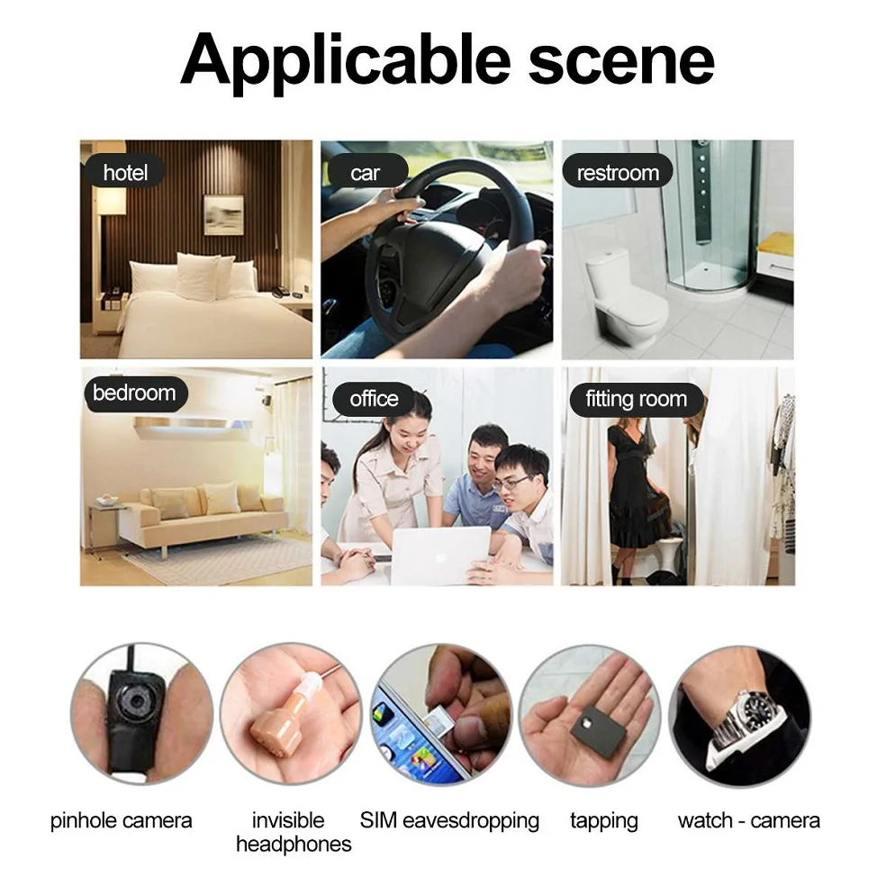 K19 Anti Theft Detector Anti Wiretapping Mini GPS Camera Finder Hotel Candid Camera Bug Scanner Security
