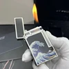 Classical Metal Lighters Refill Butane Gas Lacquer Waves Printing Smoking Cigarrette Tobacco Tools For Smoker Men Gifts 1