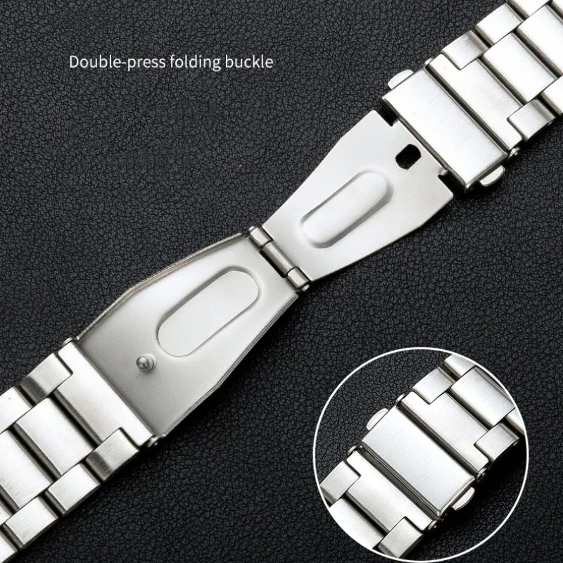 High-Quality Stainless Steel Wristwatch Band with Double Press Folding Buckle and Tool