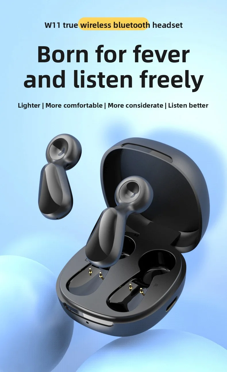 2025 new W11 in-ear Bluetooth headset HIFI high-fidelity wireless sports headset