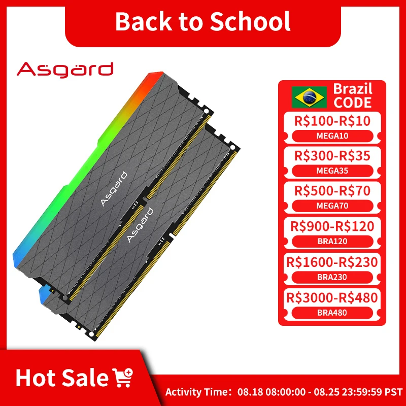 Desktop Ram Memory Asgard Loki w2 RGB RAM 8GBx2 16gb 32gb 3200MHz PC4-25600 DDR4 DIMM Memoria Ram ddr4 Desktop Rams 1.35V