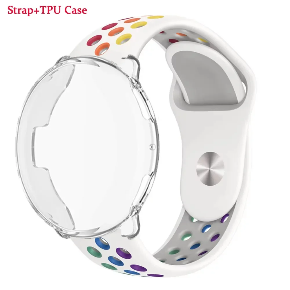 Silicone Breathable Strap with Screen Protective Cover and Wristband