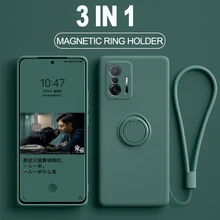 

Liquid Silicon Case For Xiaomi Redmi Note 10 Pro Case Poco X3 M4 Pro M3 F3 Ring Holder Cover Xiaomi Redmi Note 9 Pro 10T 11 Lite