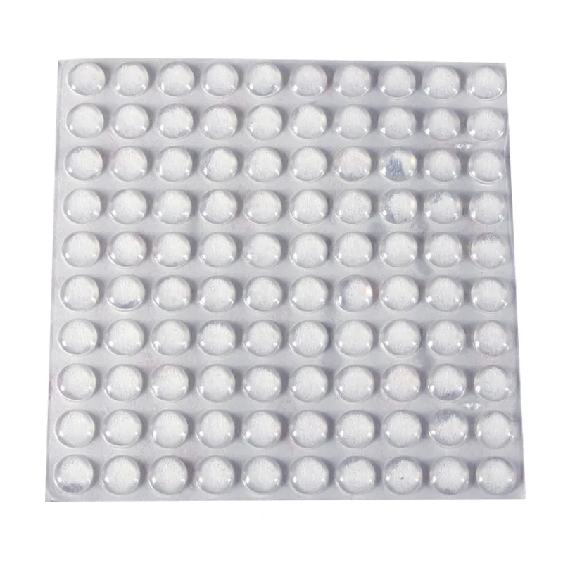 Self Adhesive Clear Door Stop Rubber Damper Cabinet er Silicone Furniture Cushion Protective Pads 8x2.5mm 100pcs/sheet