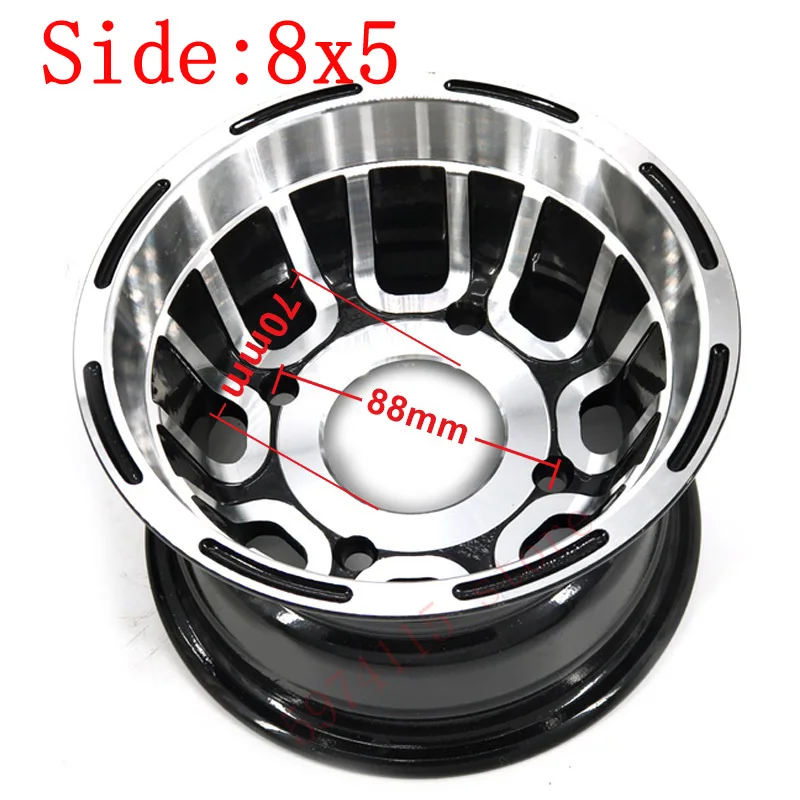 Atv Accessories Front And Rear Wheel Hub 8 Inch Go-kart Off-road 4 Wheel Aluminum Rims For 19 /20 /21x7.00-8 18 /20x9.50-8 Tyre